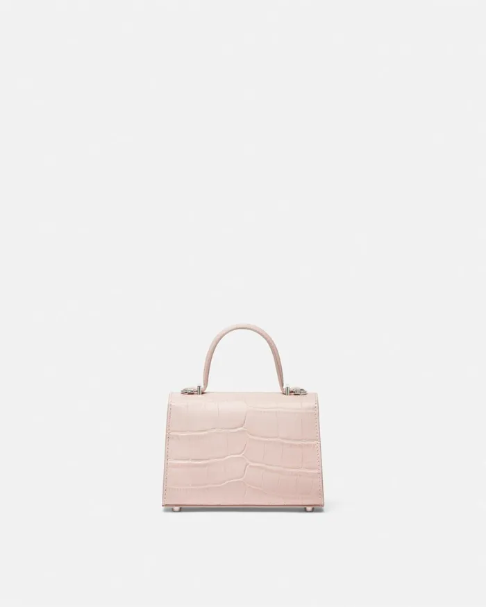 Versace CrocEffect Medusa 03995 Mini Bag Light Pink Women Top Handle