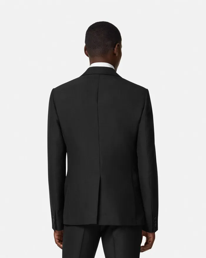 Versace Embellished MohairBlend Blazer Black Men Blazers and Suits