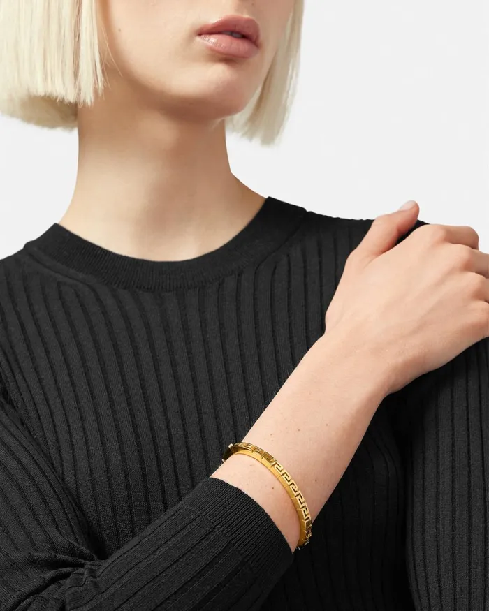 Versace Greca Bangle Bracelet Gold Women Bracelets