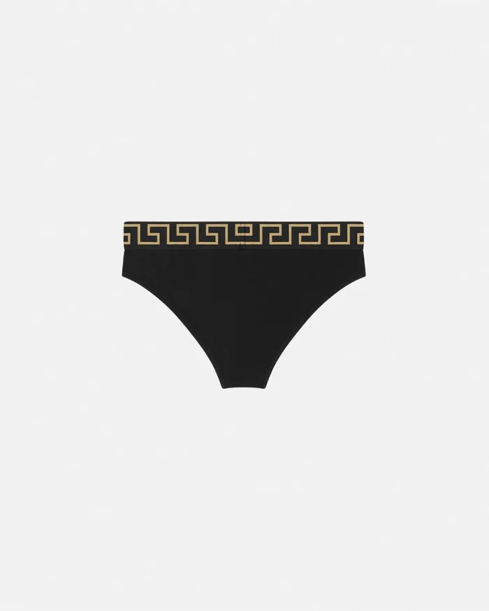 Versace Greca Border Briefs Black Women Bras and Briefs
