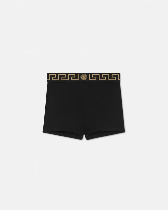 Versace Greca Border Trunks Black Women Bras and Briefs