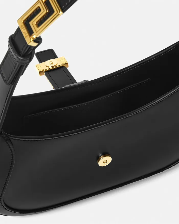 Versace Greca Goddess Small Hobo Bag Blackgold Women Greca Goddess