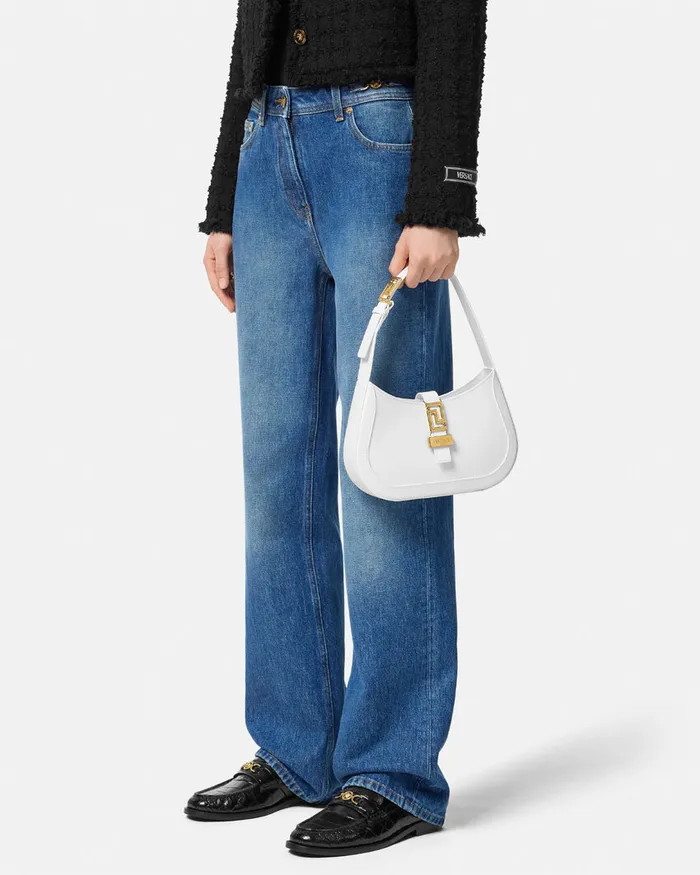Versace Greca Goddess Small Hobo Bag White Women Greca Goddess