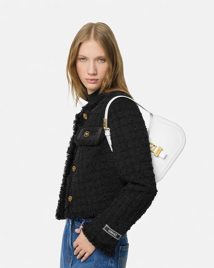 Versace Greca Goddess Small Hobo Bag White Women Greca Goddess
