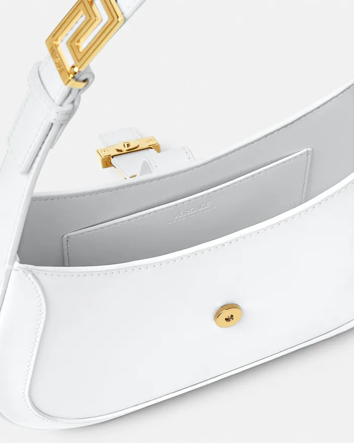 Versace Greca Goddess Small Hobo Bag White Women Greca Goddess