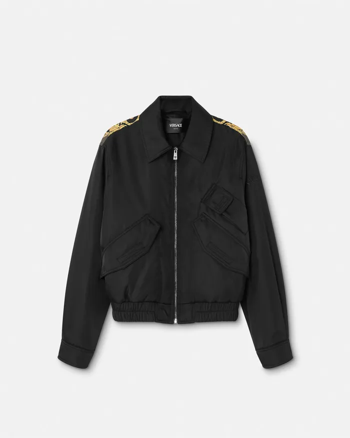 Versace La Coupe Des Dieux Bomber Jacket Black Men Jackets and Coats