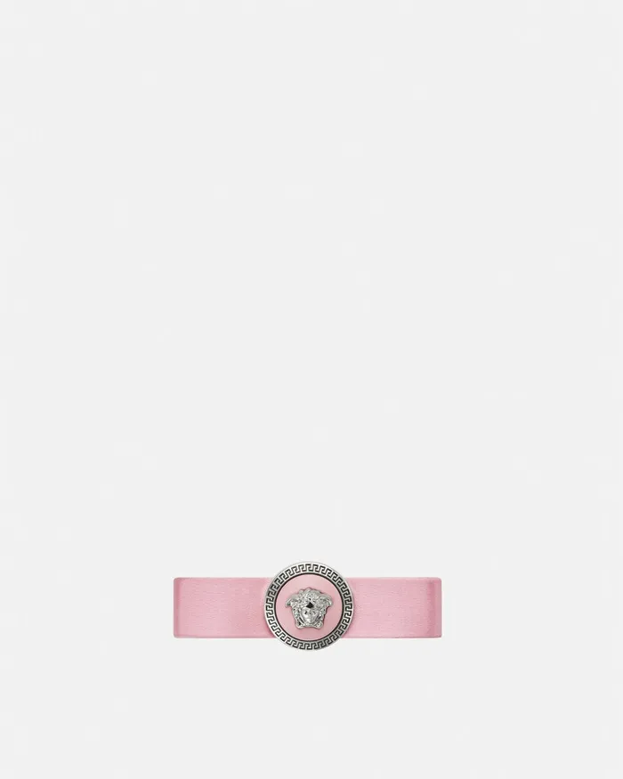 Versace Left Gianni Ribbon Hair Pin Pink Women Hair Accessories