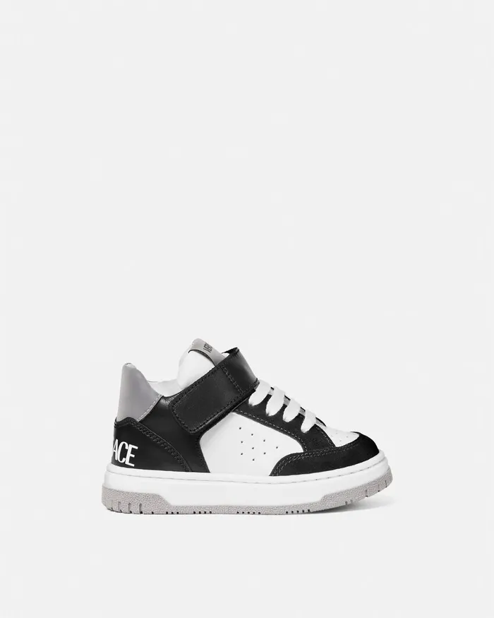 Versace Logo Baby Sneakers Blackwhite Kids Shoes