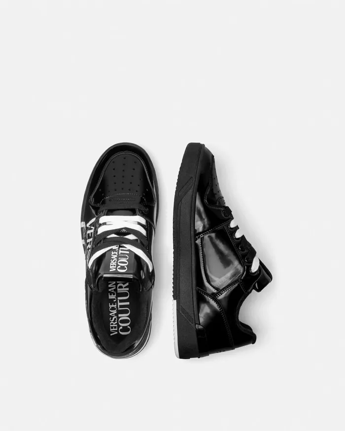 Versace Logo Starlight Sneakers Blackprint Men Jeans Couture