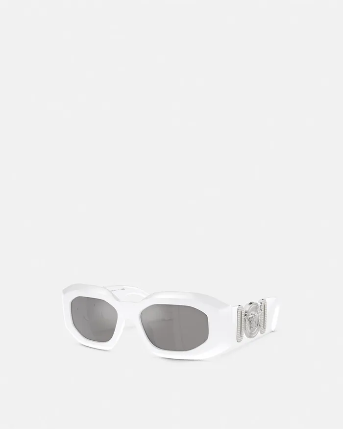 Versace Maxi Medusa Biggie Sunglasses White MenWomen Sunglasses