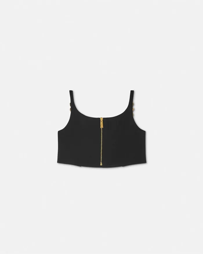 Versace Medusa 03995 Bralette Top Black Kids Shirts and Tshirts