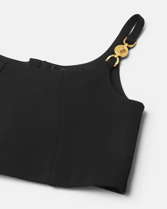 Versace Medusa 03995 Bralette Top Black Kids Shirts and Tshirts