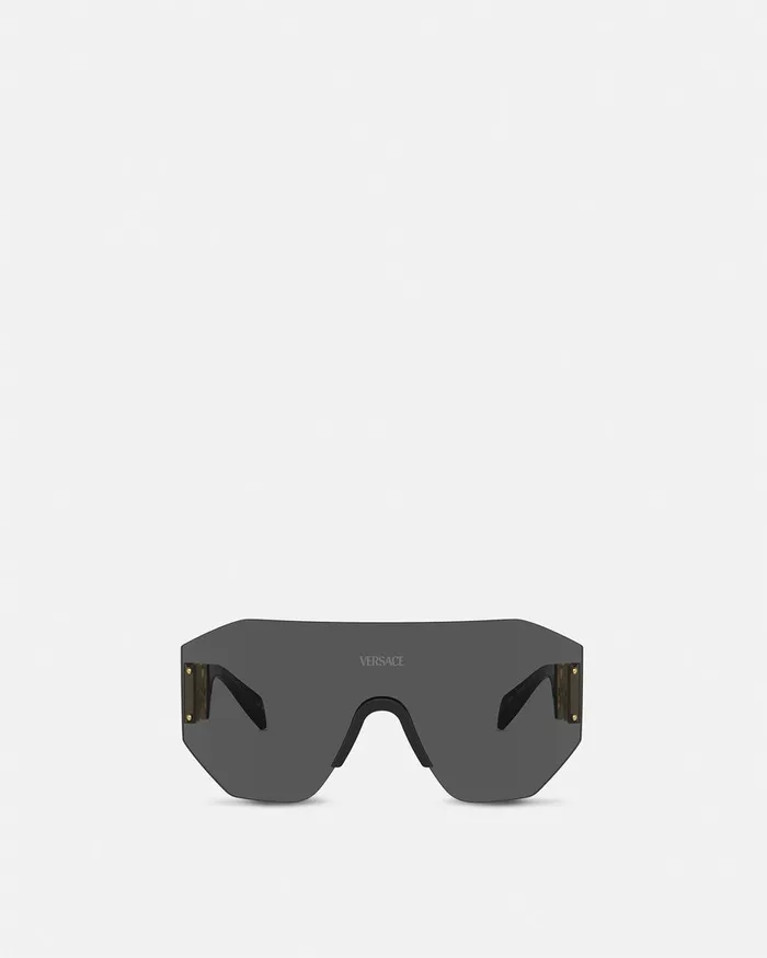 Versace Medusa 03995 Mask Sunglasses Black WomenMen Sunglasses