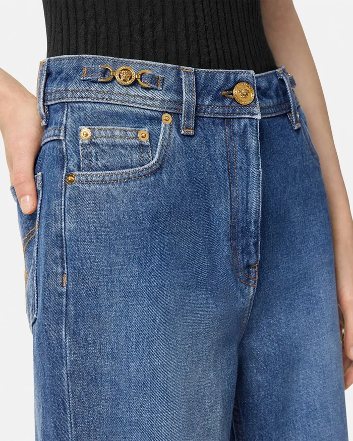 Versace Medusa 03995 RegularFit Jeans Blue Women Pants and Shorts