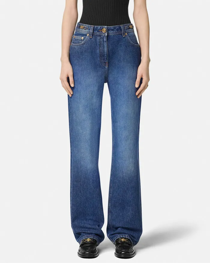 Versace Medusa 03995 RegularFit Jeans Blue Women Pants and Shorts