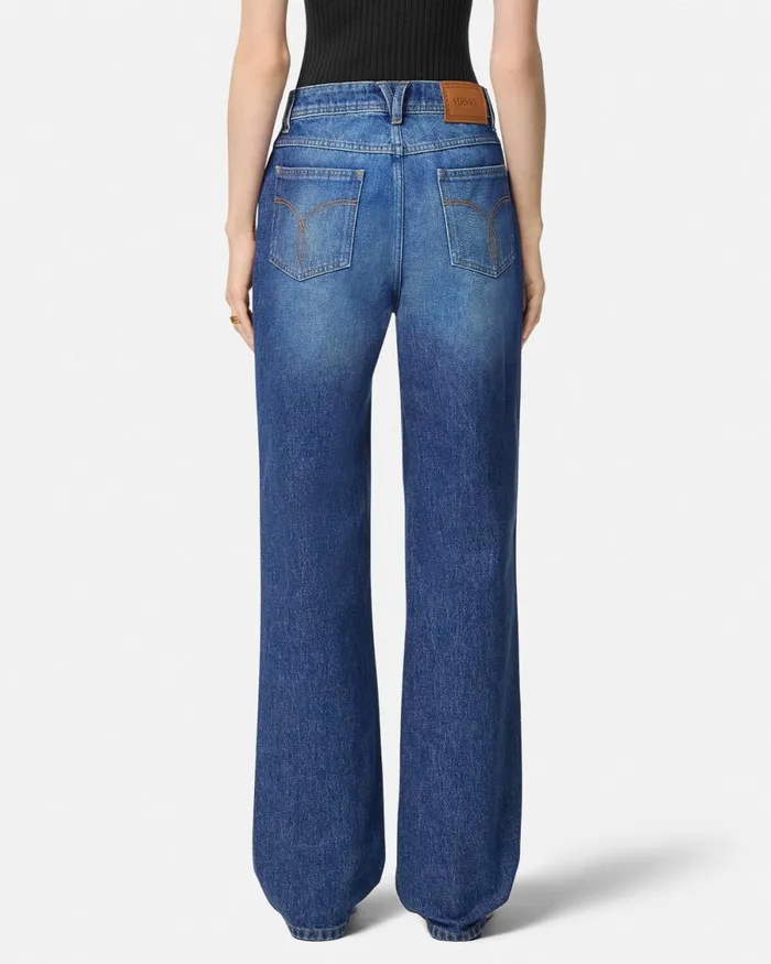 Versace Medusa 03995 RegularFit Jeans Blue Women Pants and Shorts