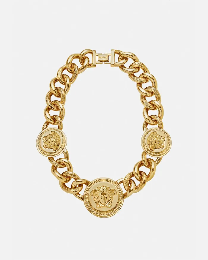 Versace Medusa Chain Necklace Gold Women Necklaces