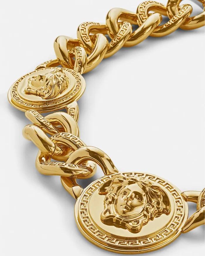 Versace Medusa Chain Necklace Gold Women Necklaces