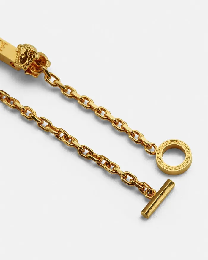 Versace Medusa Greca Logo Bracelet Light Gold Men Bracelets