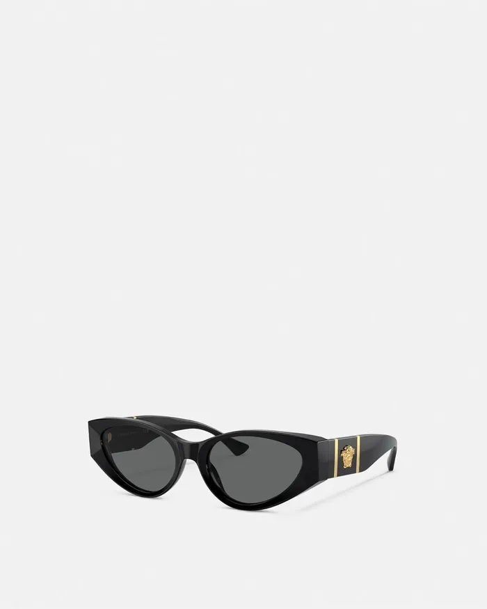 Versace Medusa Legend CatEye Sunglasses Blackgold Women Sunglasses