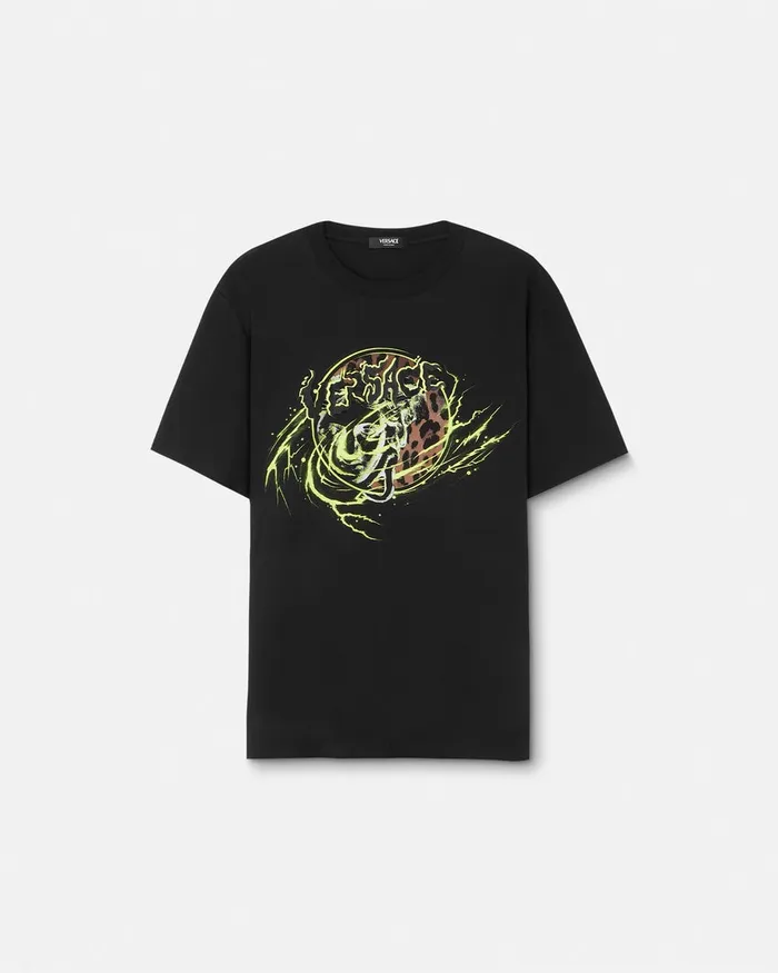 Versace Medusa Punk TShirt Blackprint Men TShirts and Polos