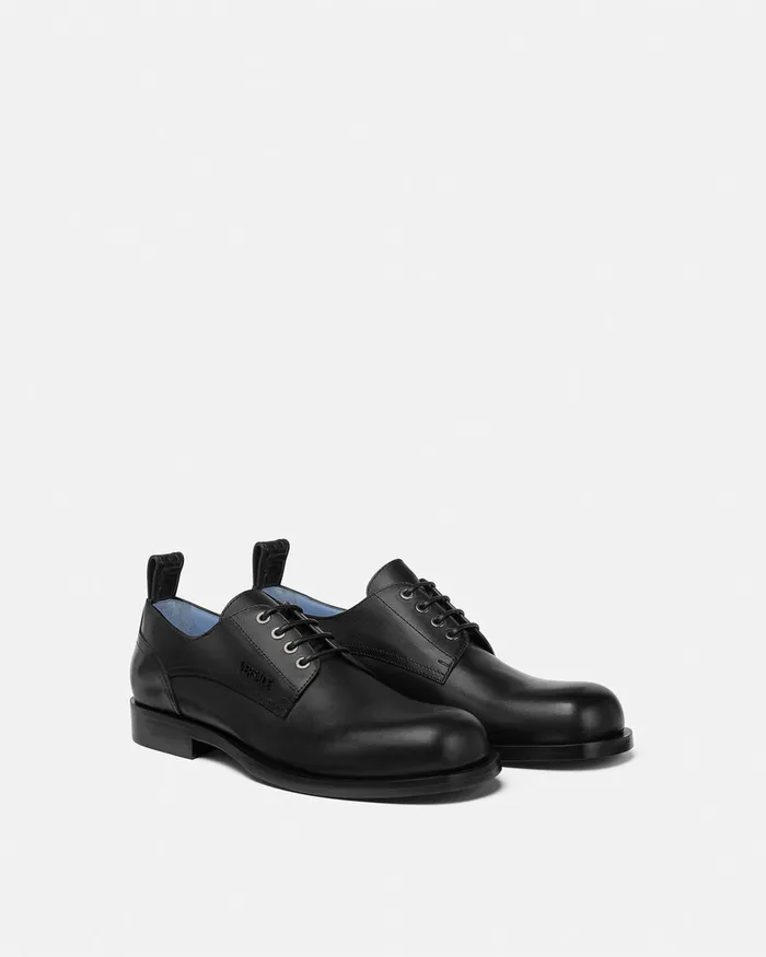 Versace Metropoli Derby Shoes Black Men Derby Shoes