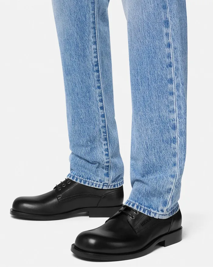 Versace Metropoli Derby Shoes Black Men Derby Shoes