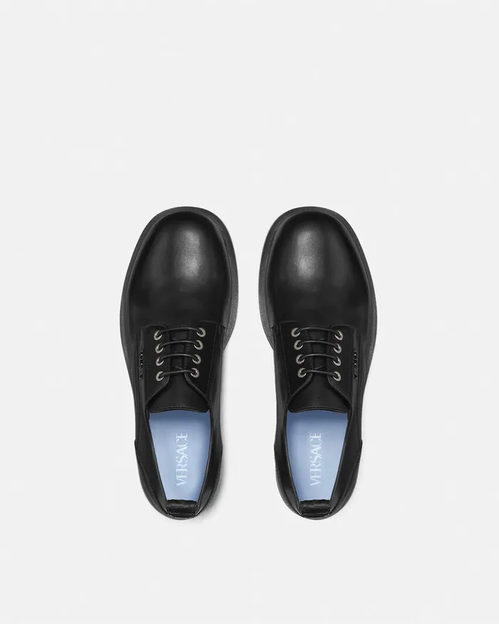 Versace Metropoli Derby Shoes Black Men Derby Shoes