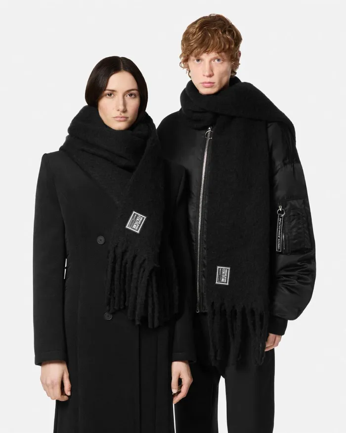 Versace Piece Number Scarf Blackprint WomenMen Jeans Couture