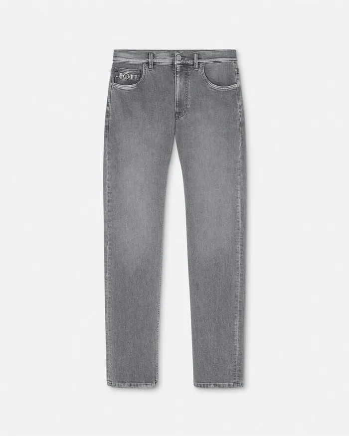 Versace SlimFit Jeans Gray Men Pants and Shorts