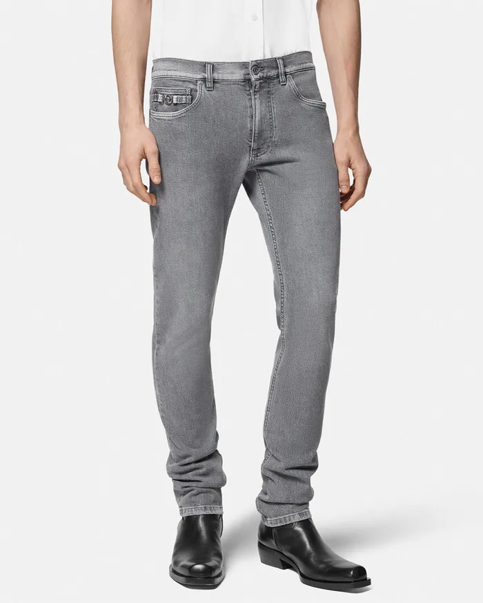 Versace SlimFit Jeans Gray Men Pants and Shorts