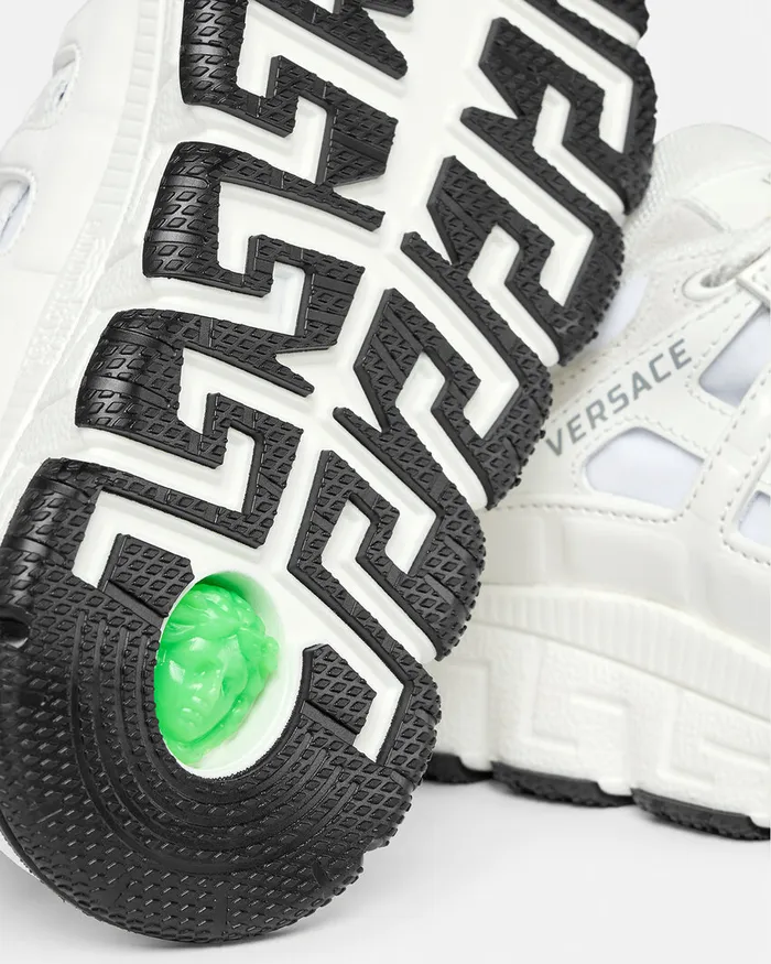 Versace Trigreca Sneakers Whiteprint Kids Shoes