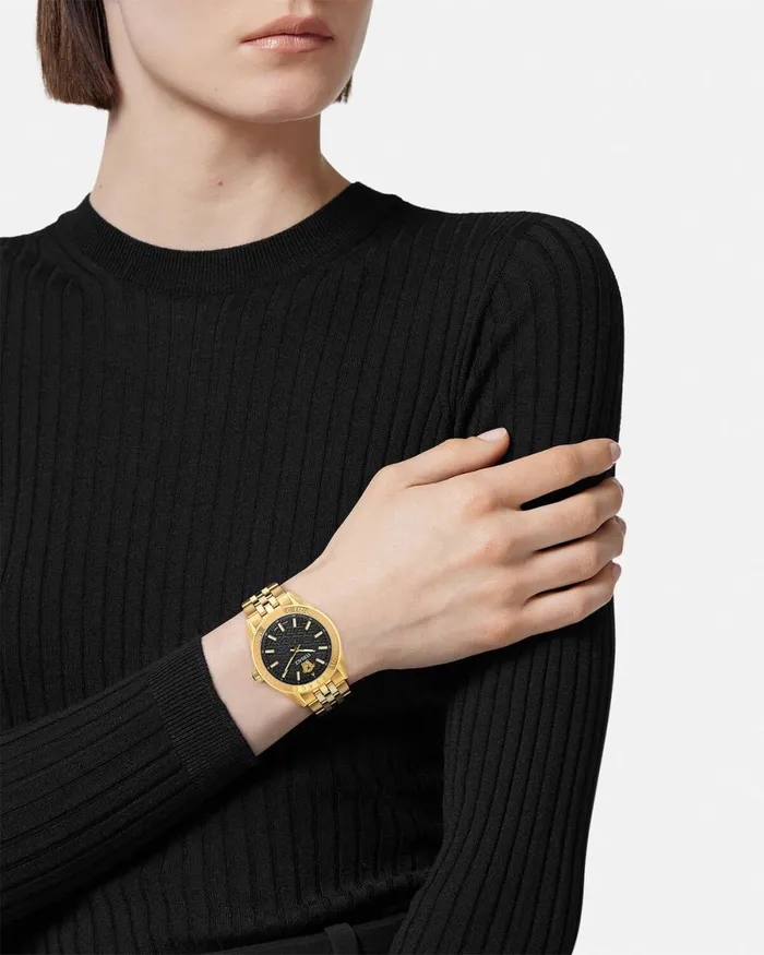 Versace VCode Lady Watch Blackgold Women Watches