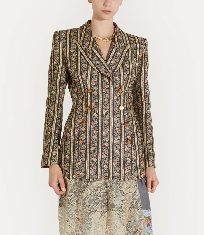 Vivienne Westwood Coats And Jackets Women Double Breasted Lelio Jacket Flowers