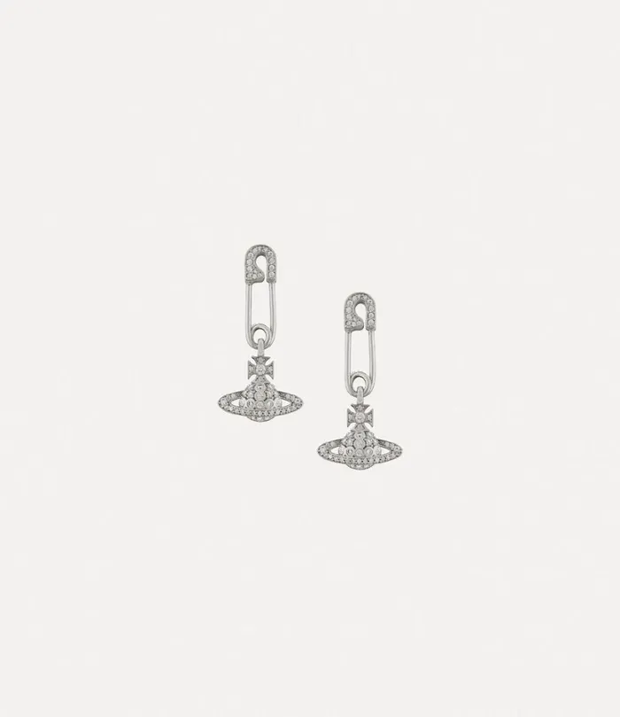 Vivienne Westwood Earrings Women Lucrece Earrings Platinum White Cz