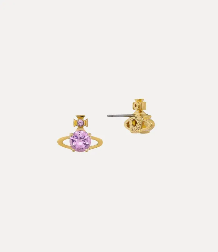 Vivienne Westwood Earrings Women Reina Earrings Gold Violet Cz