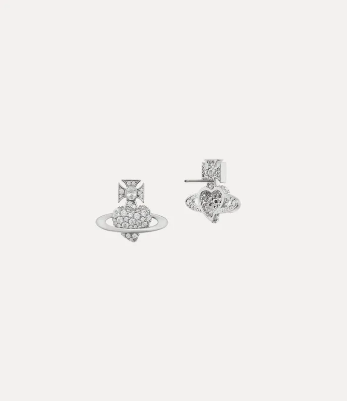 Vivienne Westwood Earrings Women Valentine039s Agnatha Earrings Platinum White Cz