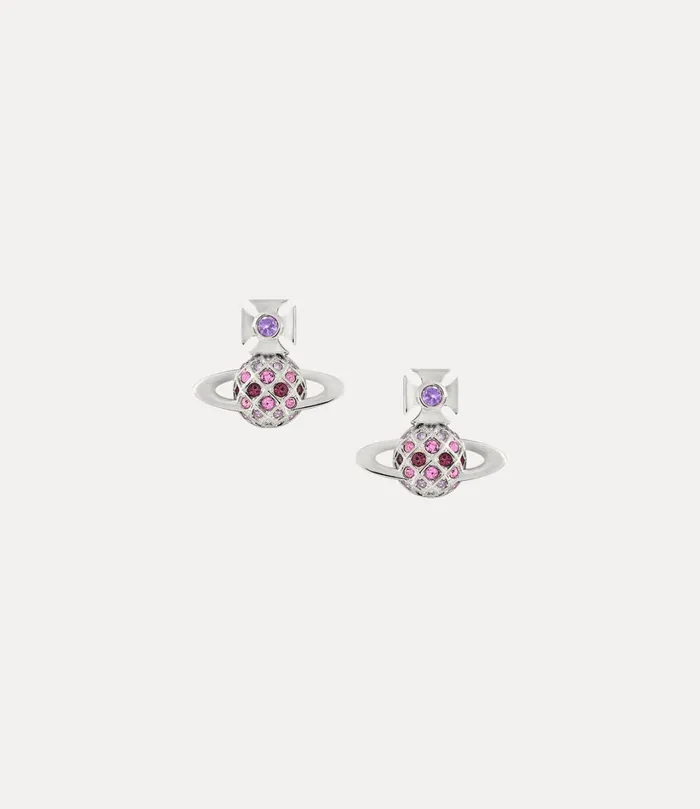 Vivienne Westwood Earrings Women Willa Bas Relief Earrings Platinumvioletlight Amethystamethyst Crystal