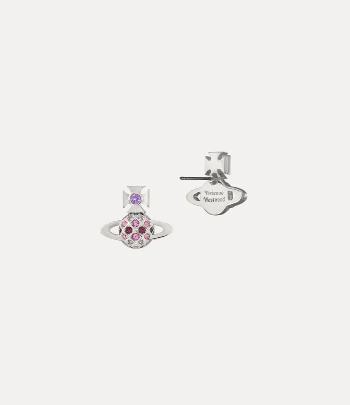 Vivienne Westwood Earrings Women Willa Bas Relief Earrings Platinumvioletlight Amethystamethyst Crystal