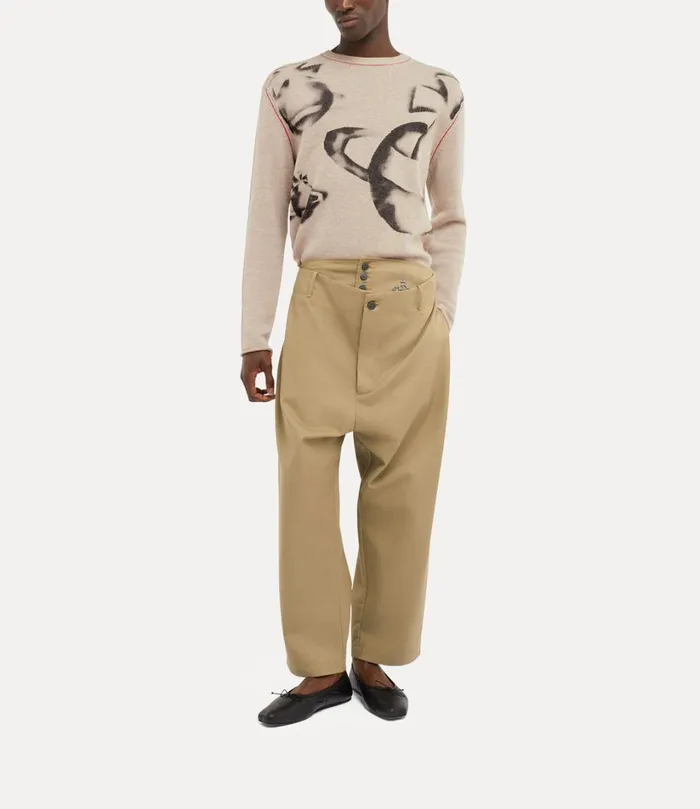 Vivienne Westwood Knitwear And Sweatshirts Men Orbit Jumper Oatmeal