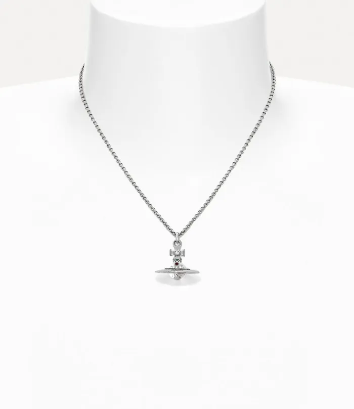 Vivienne Westwood Necklaces MenWomen New Tiny Orb Pendant Necklace Platinum