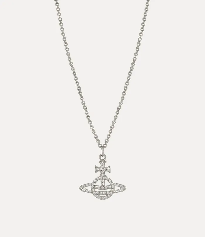 Vivienne Westwood Necklaces Women Calliope Pendant Necklace Platinum White Cz