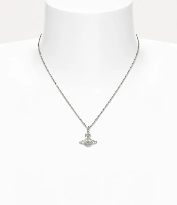 Vivienne Westwood Necklaces Women Calliope Pendant Necklace Platinum White Cz