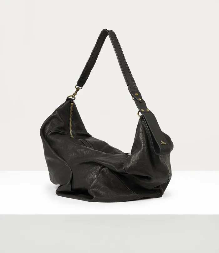 Vivienne Westwood Tote Bags MenWomen Large Agnes Shoulder Bag Black