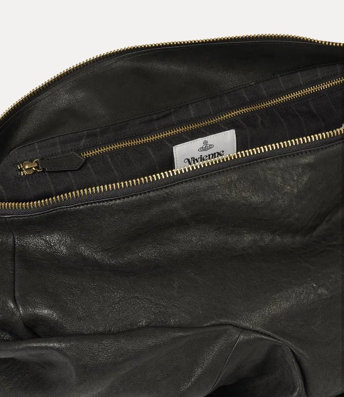 Vivienne Westwood Tote Bags MenWomen Large Agnes Shoulder Bag Black