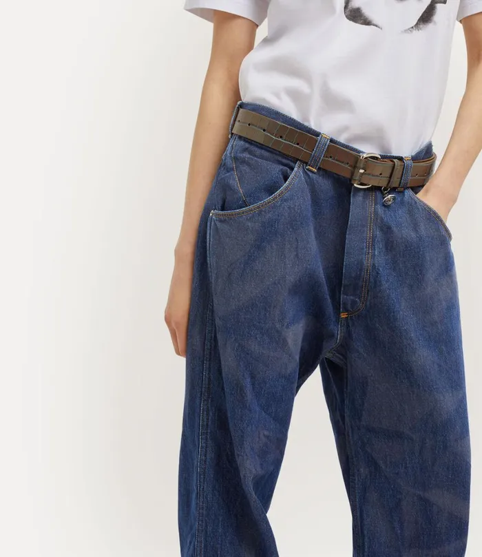 Vivienne Westwood Trousers And Shorts WomenMen Baggy Jeans Blue