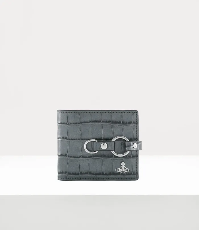 Vivienne Westwood Wallets Men Man Bondage Billfold Wallet Anthracite