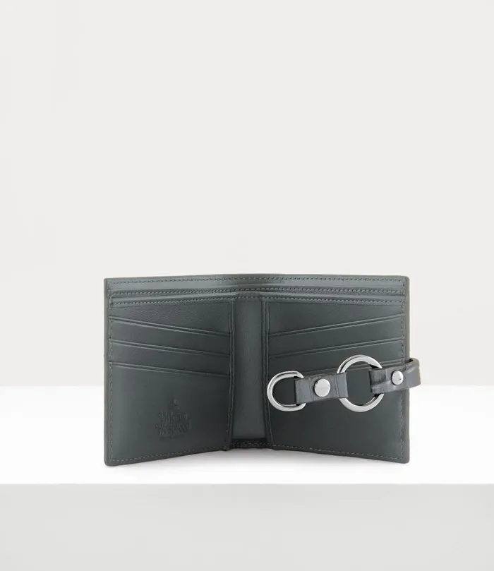 Vivienne Westwood Wallets Men Man Bondage Billfold Wallet Anthracite