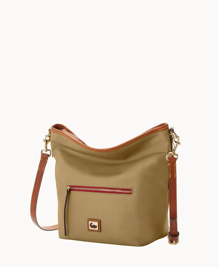 Wayfarer Small Hobo Crossbody Taupe Woman Dooney and Bourke Crossbodies Wayfarer Small Hobo Crossbody Taupe Woman Dooney and Bourke Crossbodies