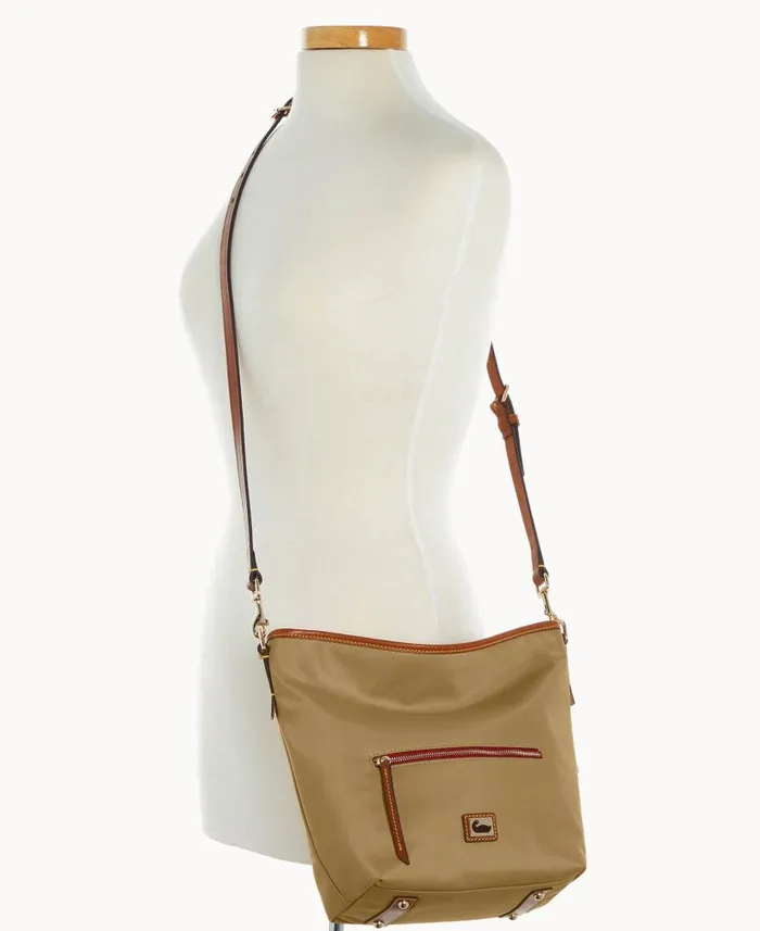 Wayfarer Small Hobo Crossbody Taupe Woman Dooney and Bourke Crossbodies Wayfarer Small Hobo Crossbody Taupe Woman Dooney and Bourke Crossbodies